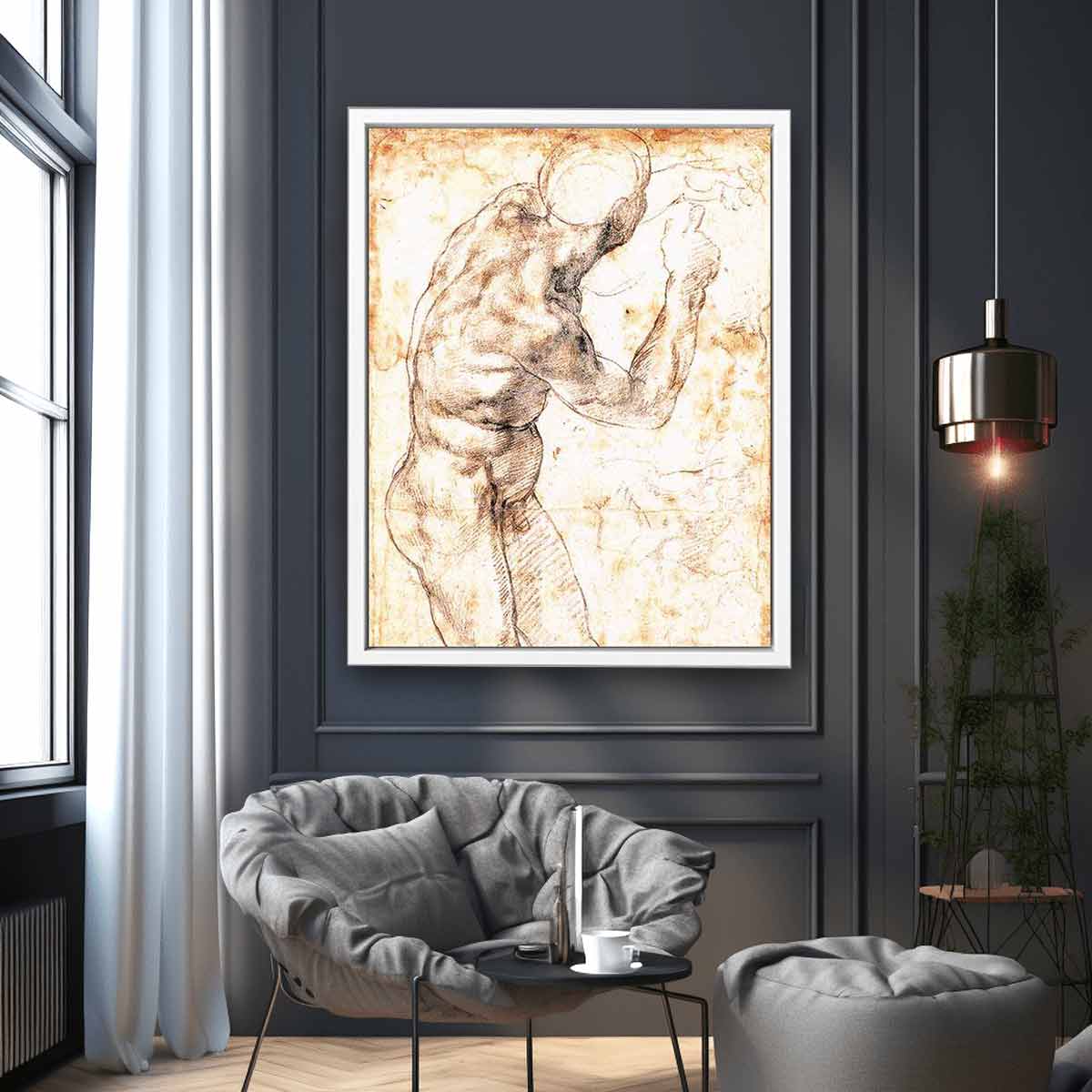 Male Nude By Michelangelo Buonarroti