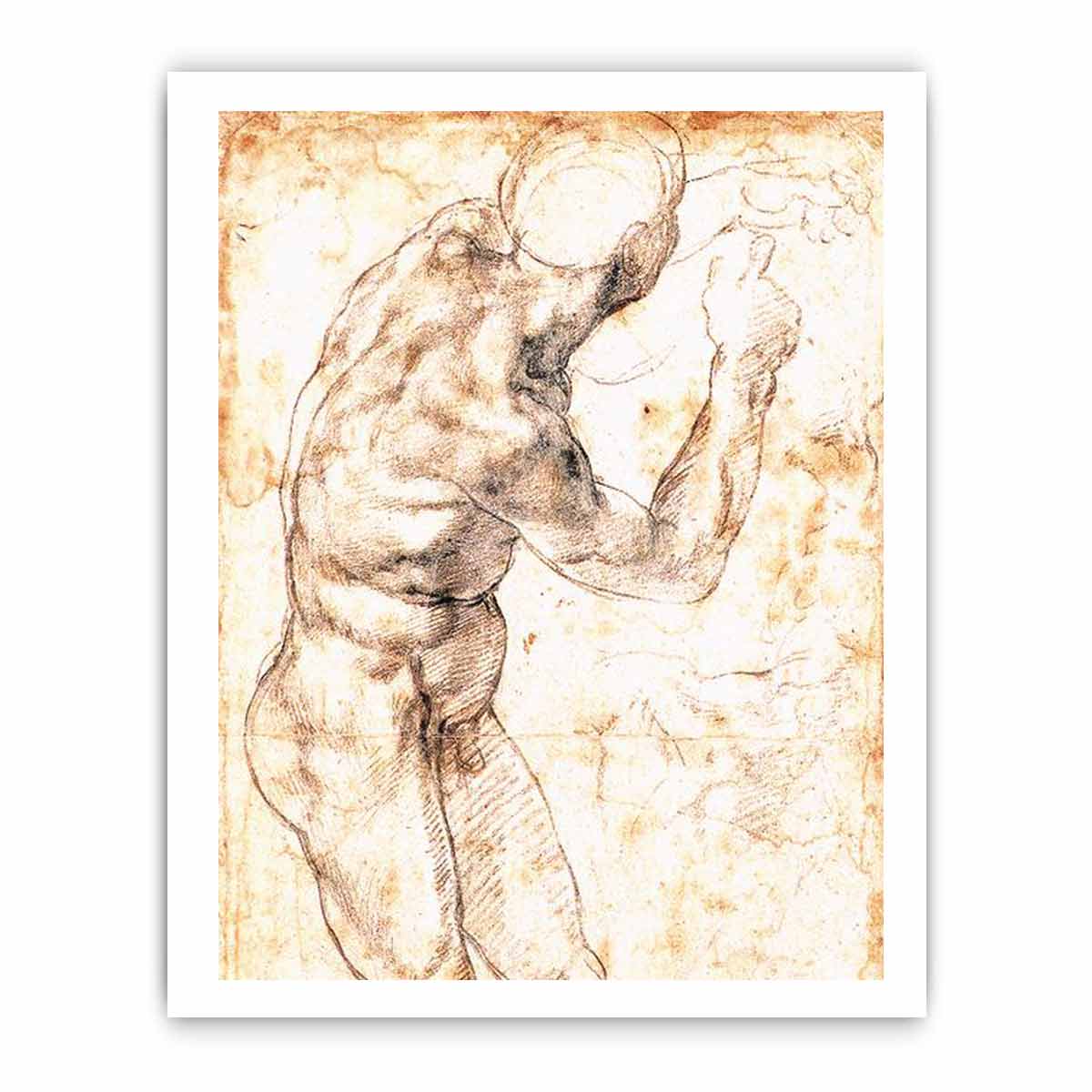 Male Nude By Michelangelo Buonarroti
