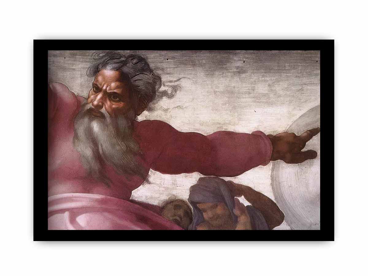 Creation of the Sun, Moon, and Plants (detail) By Michelangelo Buonarroti
