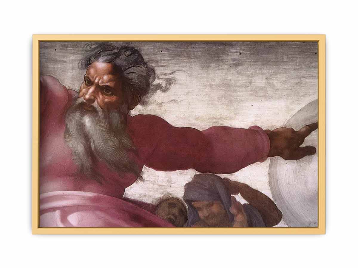 Creation of the Sun, Moon, and Plants (detail) By Michelangelo Buonarroti