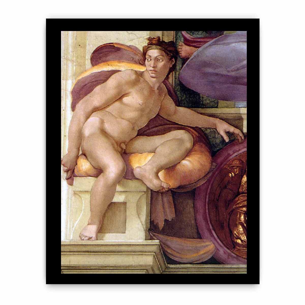 ignudo (restored) By Michelangelo Buonarroti