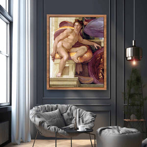 ignudo (restored) By Michelangelo Buonarroti