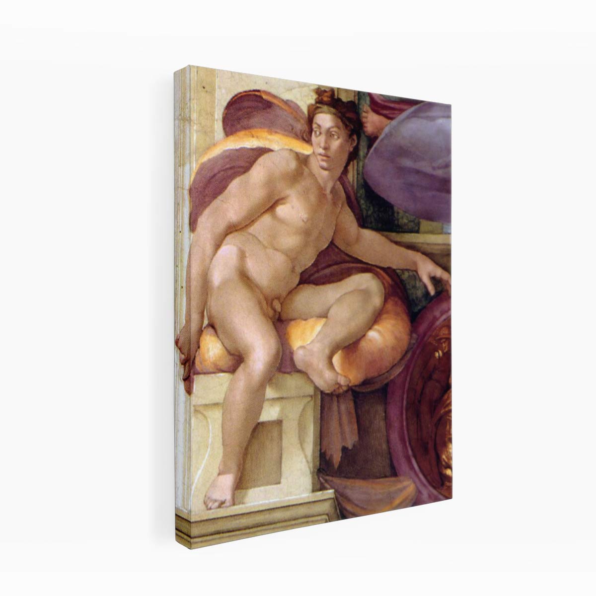 ignudo (restored) By Michelangelo Buonarroti