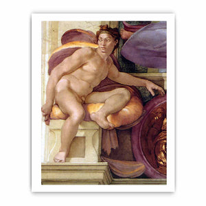ignudo (restored) By Michelangelo Buonarroti