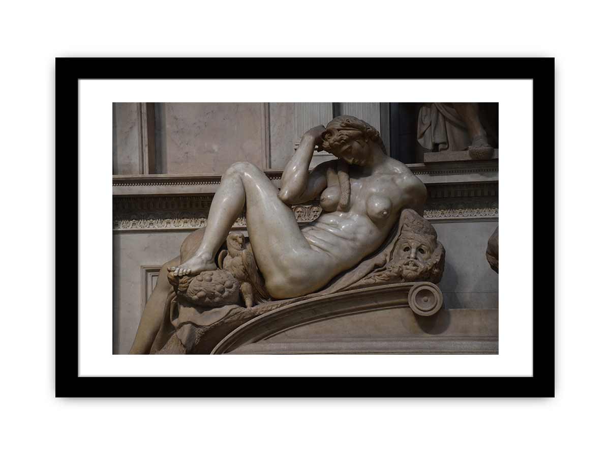 Tomb of Giuliano de' Medici: Night By Michelangelo Buonarroti