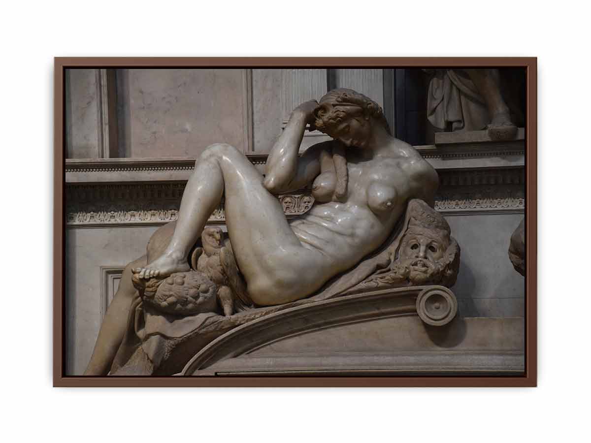 Tomb of Giuliano de' Medici: Night By Michelangelo Buonarroti