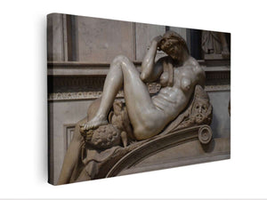 Tomb of Giuliano de' Medici: Night By Michelangelo Buonarroti