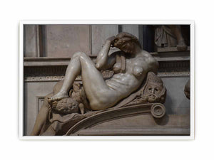 Tomb of Giuliano de' Medici: Night By Michelangelo Buonarroti
