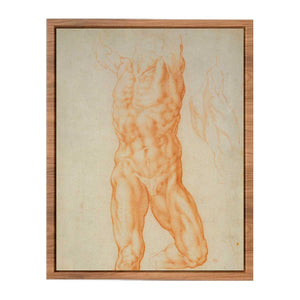 Recto The figure of Haman and three studies of detail c. 1600 By Michelangelo Buonarroti