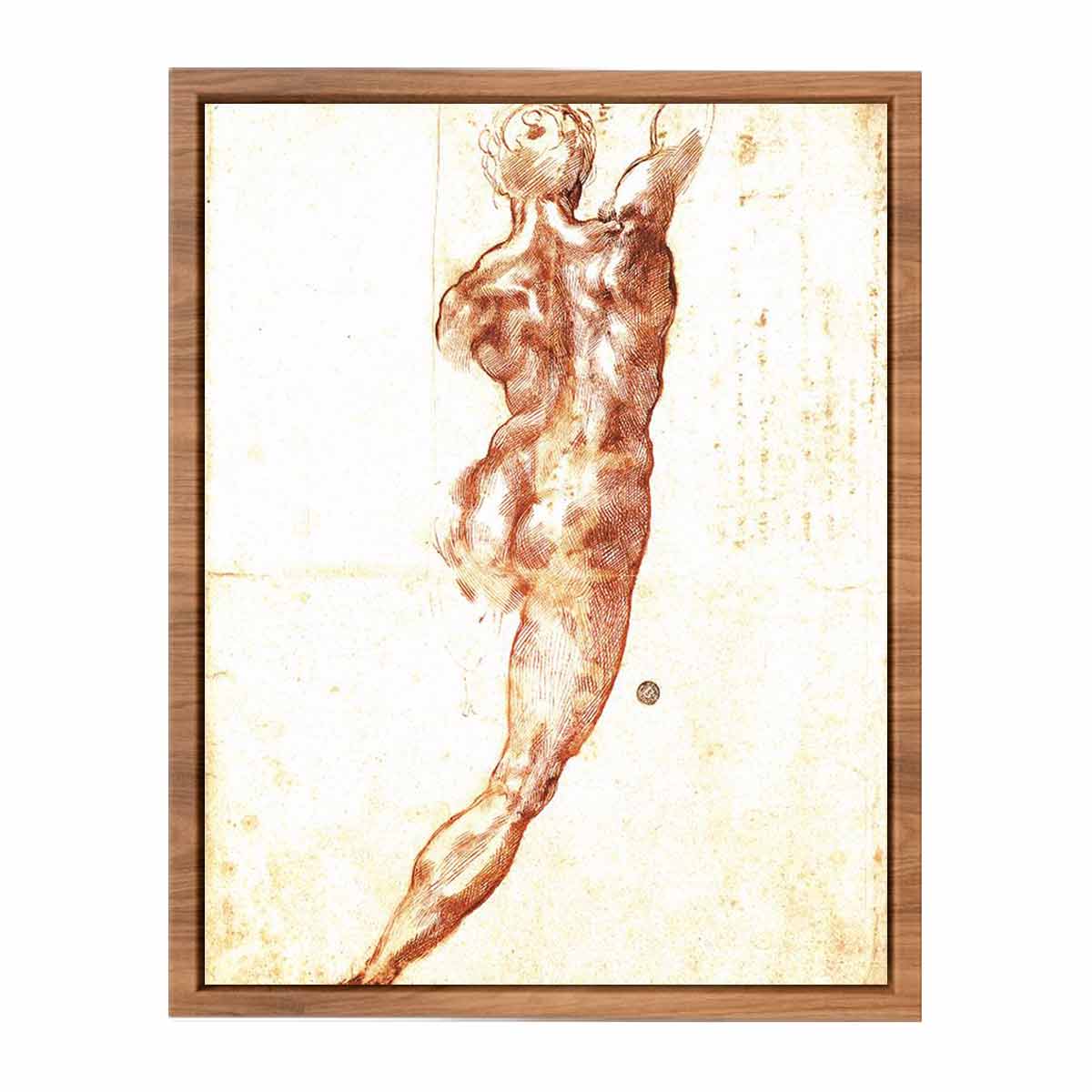 Study for a Nude By Michelangelo Buonarroti