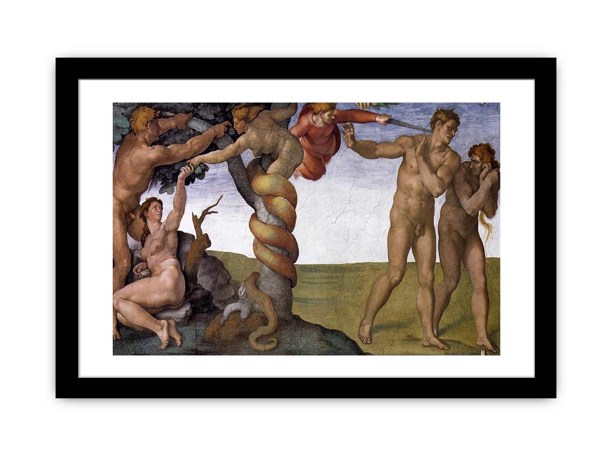 The Fall and Expulsion from Garden of Eden By Michelangelo Buonarroti