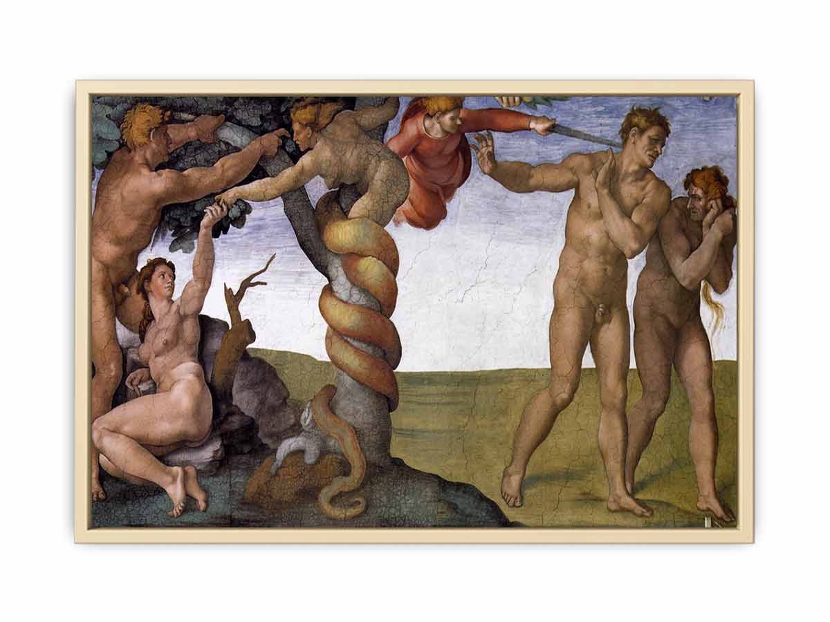 The Fall and Expulsion from Garden of Eden By Michelangelo Buonarroti