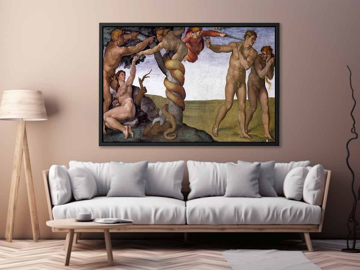 The Fall and Expulsion from Garden of Eden By Michelangelo Buonarroti