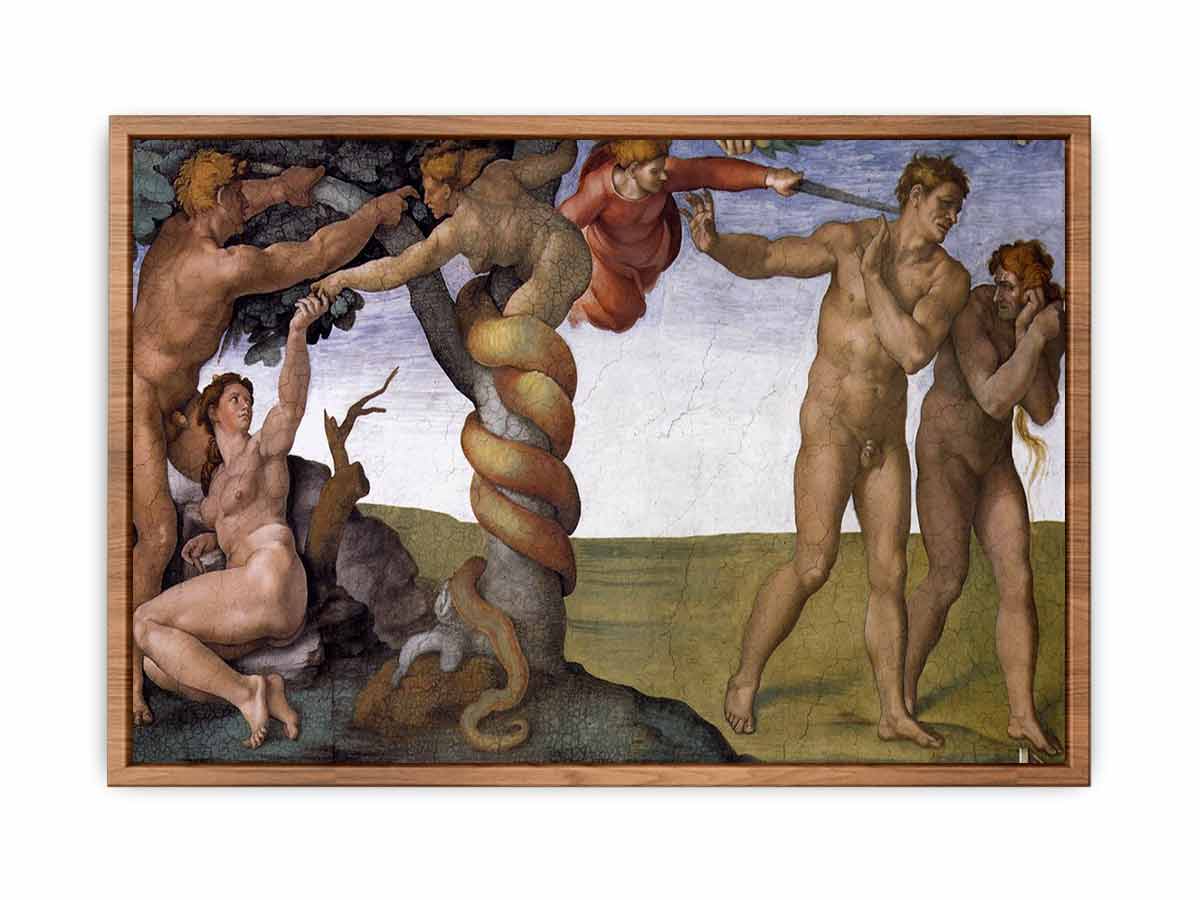 The Fall and Expulsion from Garden of Eden By Michelangelo Buonarroti
