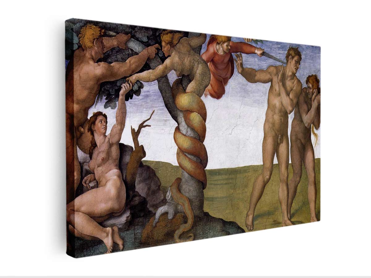 The Fall and Expulsion from Garden of Eden By Michelangelo Buonarroti
