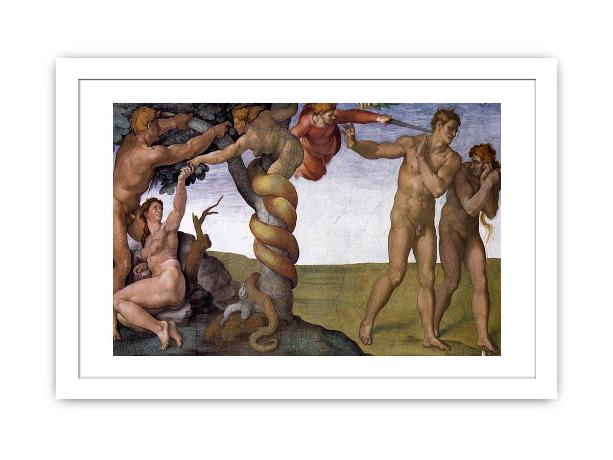 The Fall and Expulsion from Garden of Eden By Michelangelo Buonarroti