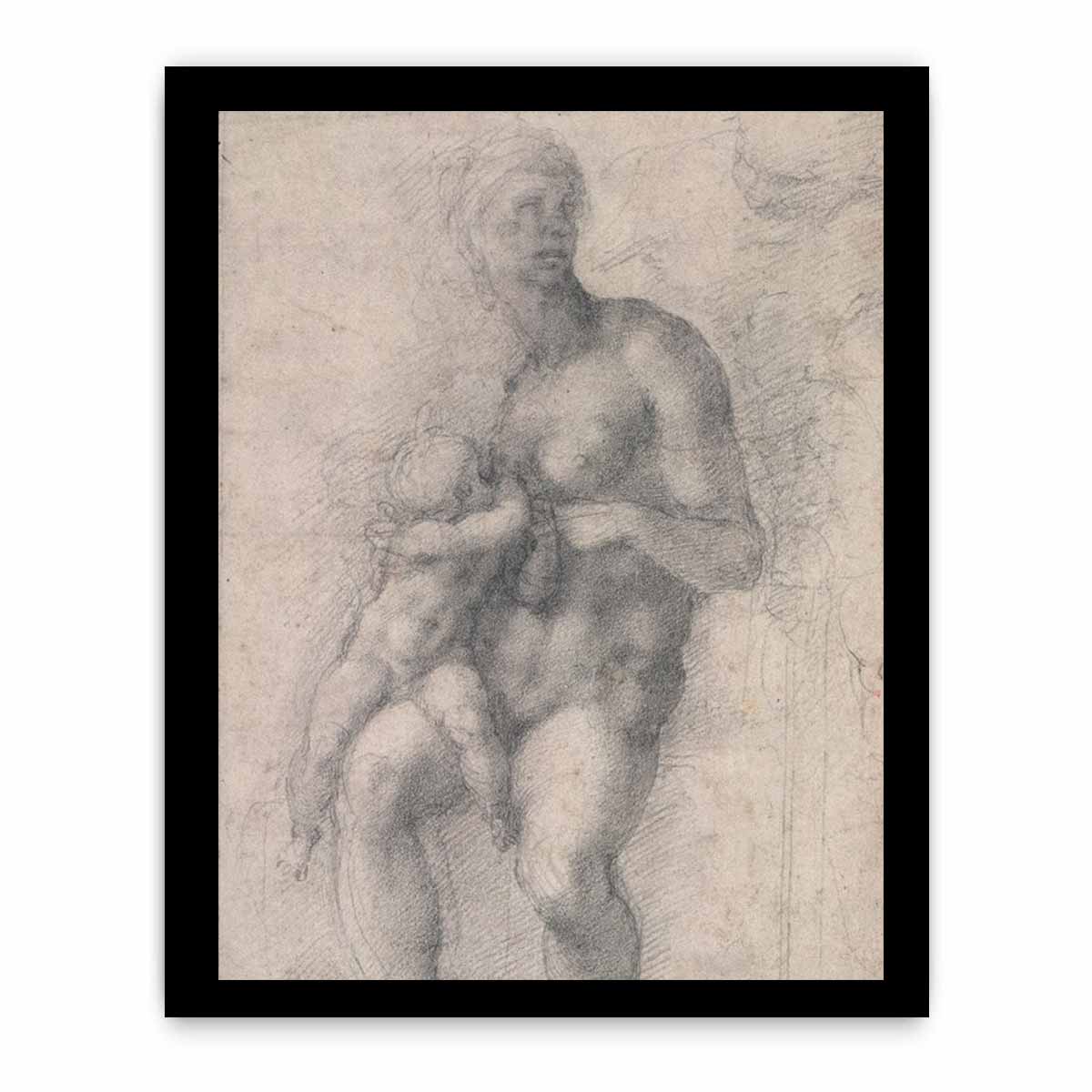 Study for a Holy Family with the Infant St.John By Michelangelo Buonarroti