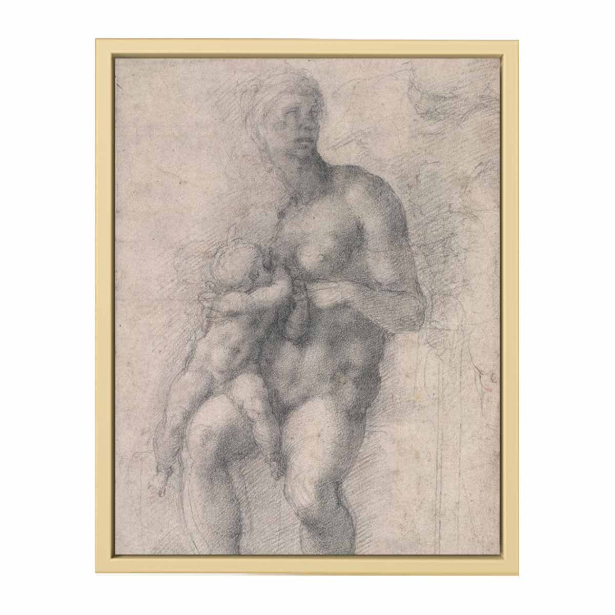 Study for a Holy Family with the Infant St.John By Michelangelo Buonarroti