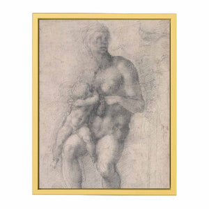 Study for a Holy Family with the Infant St.John By Michelangelo Buonarroti
