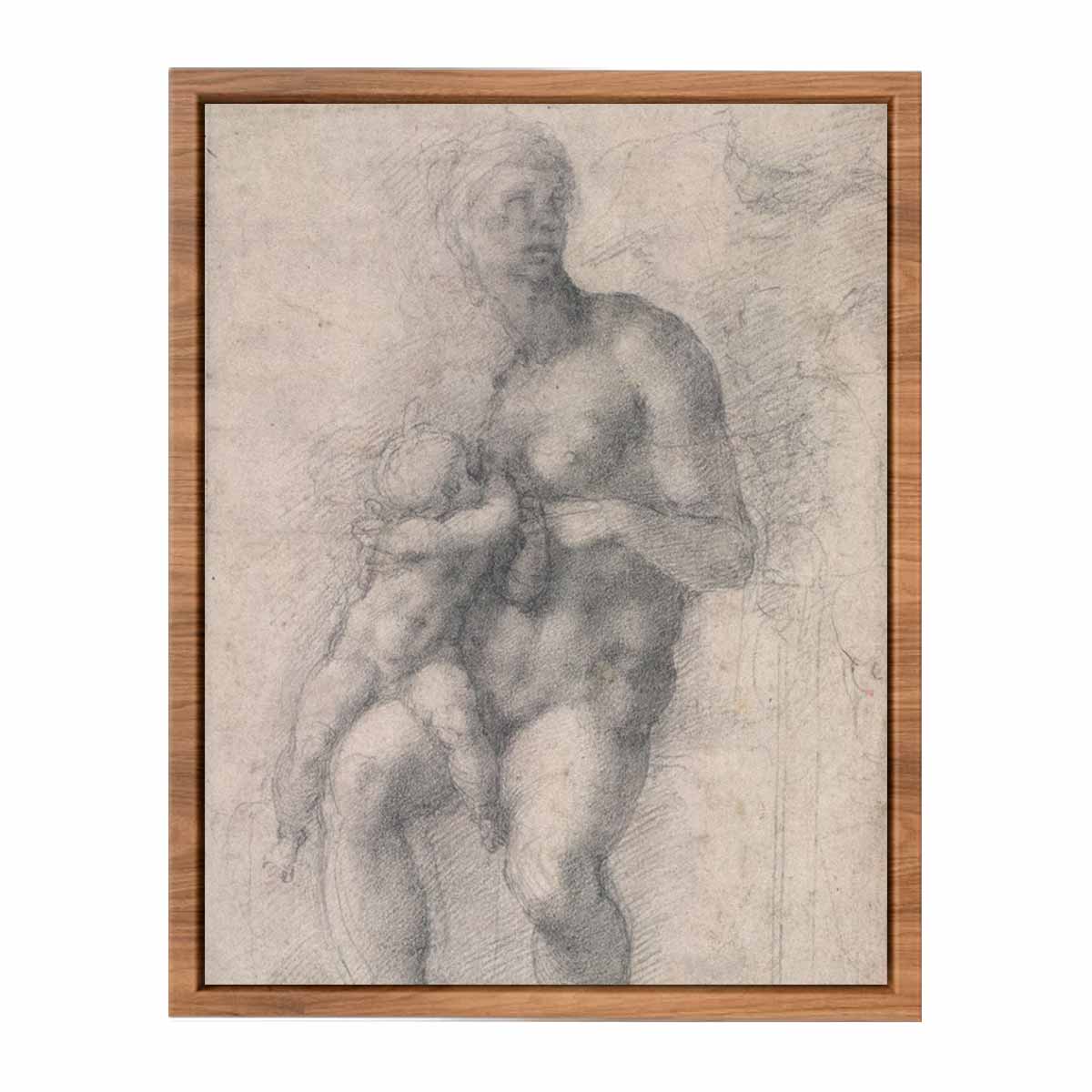 Study for a Holy Family with the Infant St.John By Michelangelo Buonarroti