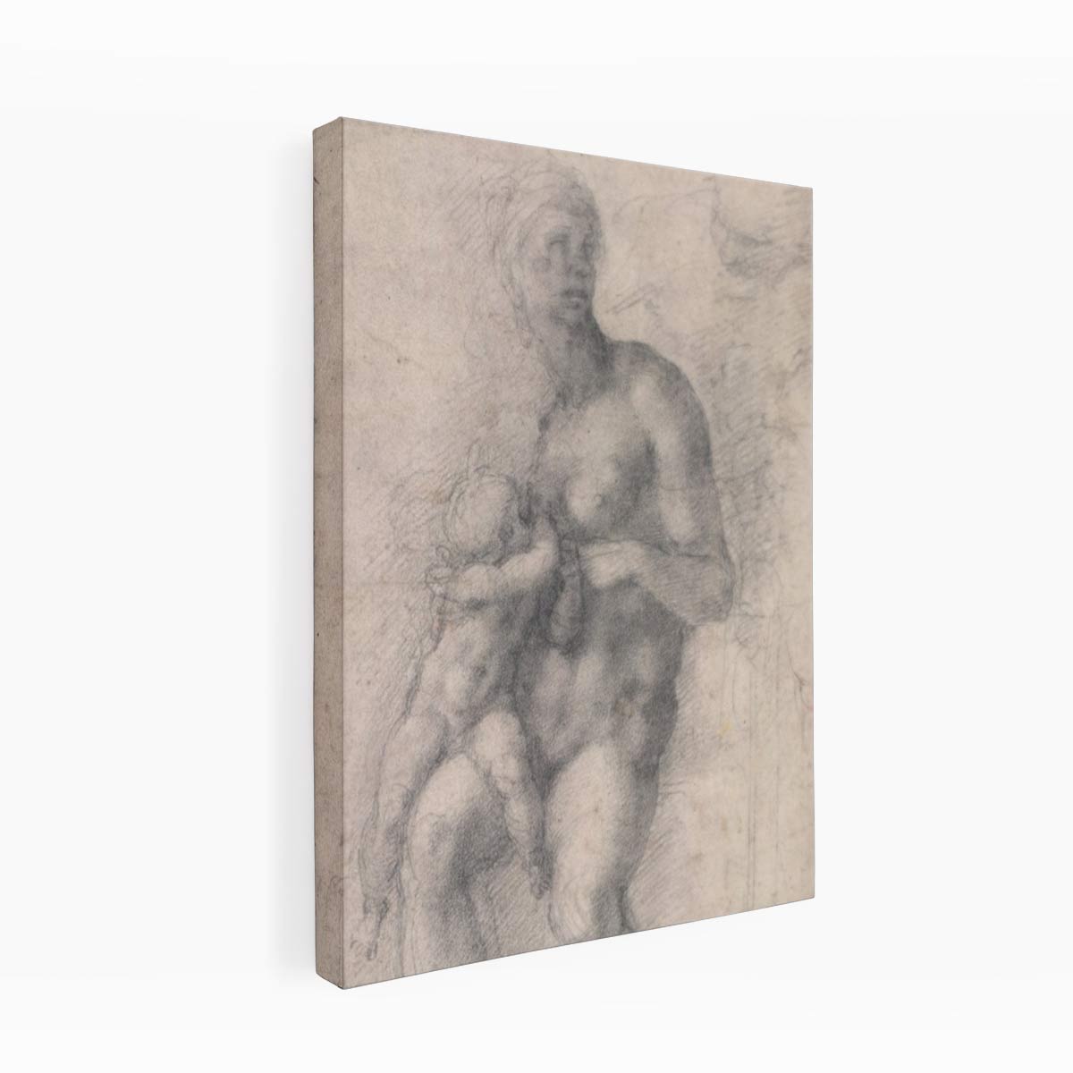 Study for a Holy Family with the Infant St.John By Michelangelo Buonarroti