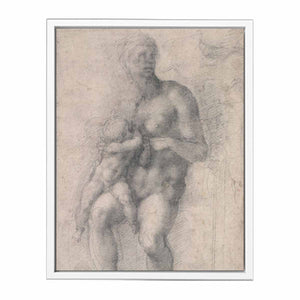 Study for a Holy Family with the Infant St.John By Michelangelo Buonarroti