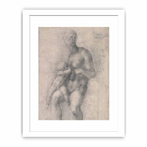 Study for a Holy Family with the Infant St.John By Michelangelo Buonarroti