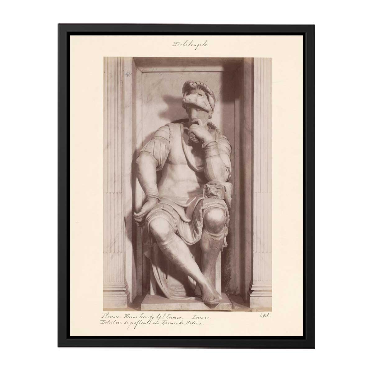 Tomb of Lorenzo de' Medici: Lorenzo de' Medici [detail: 1] By Michelangelo Buonarroti