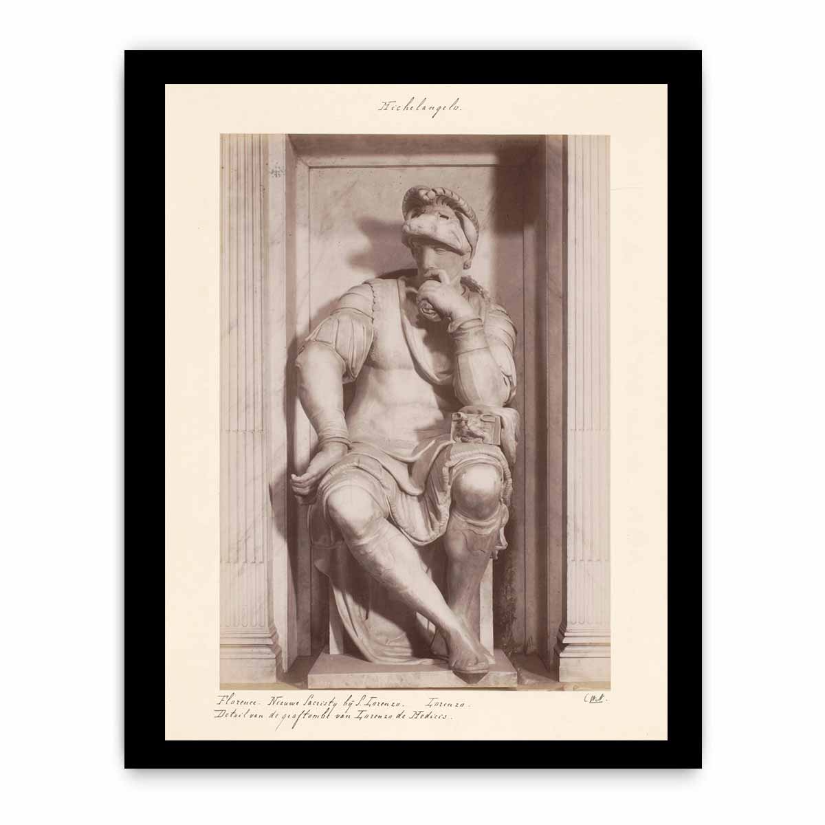 Tomb of Lorenzo de' Medici: Lorenzo de' Medici [detail: 1] By Michelangelo Buonarroti