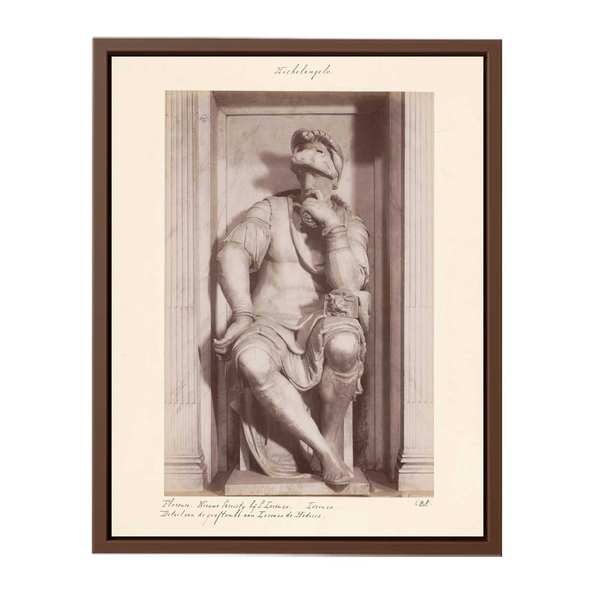 Tomb of Lorenzo de' Medici: Lorenzo de' Medici [detail: 1] By Michelangelo Buonarroti