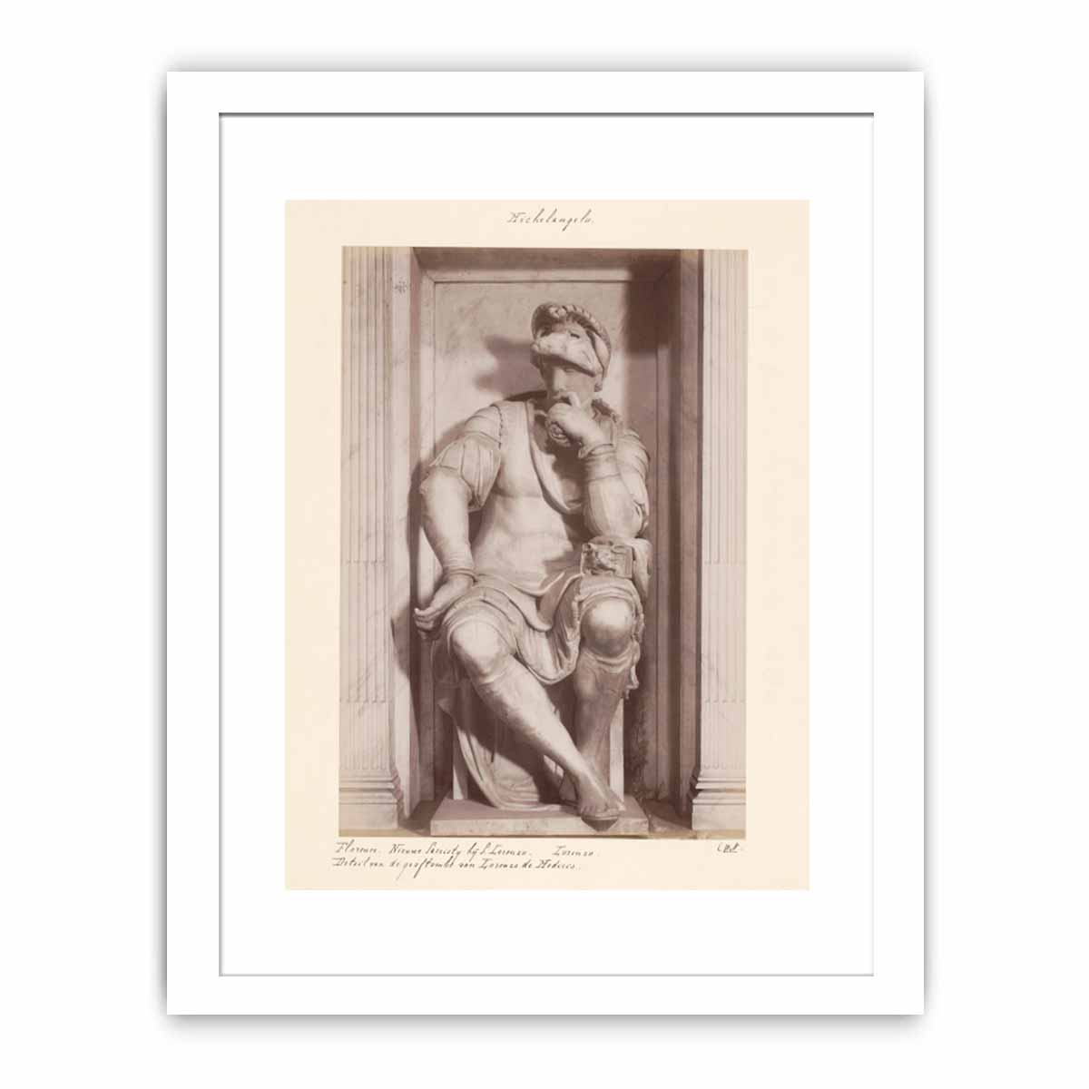Tomb of Lorenzo de' Medici: Lorenzo de' Medici [detail: 1] By Michelangelo Buonarroti