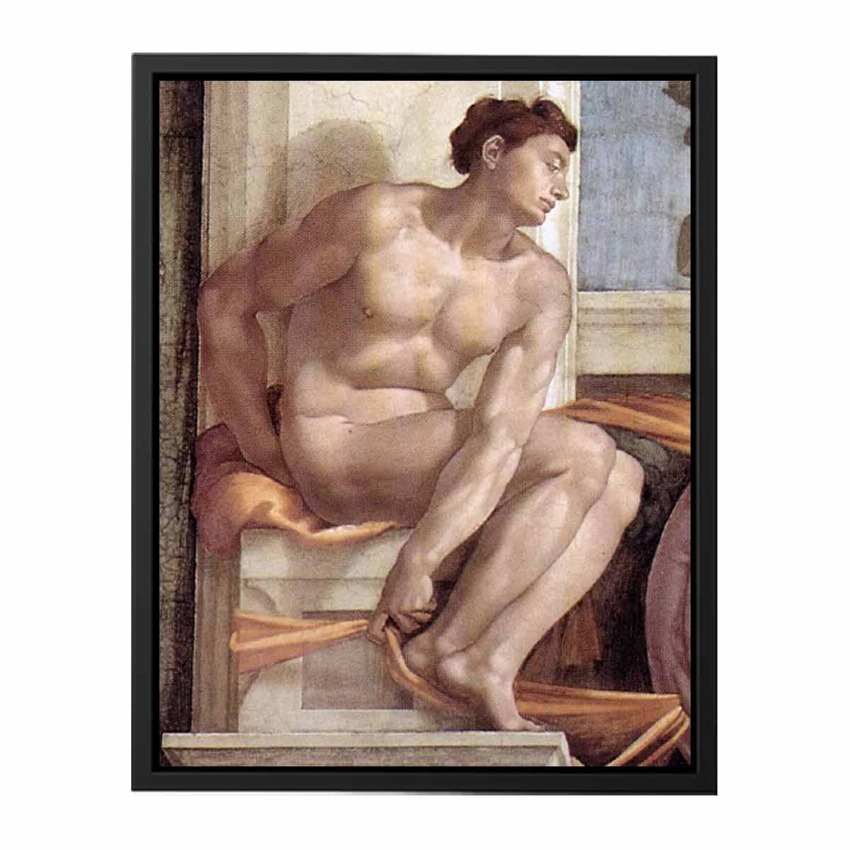 Ignudo -10 1509 By Michelangelo Buonarroti