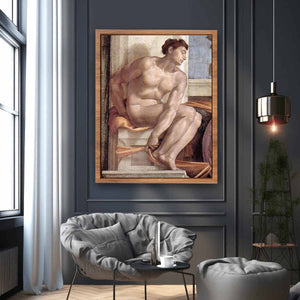 Ignudo -10 1509 By Michelangelo Buonarroti