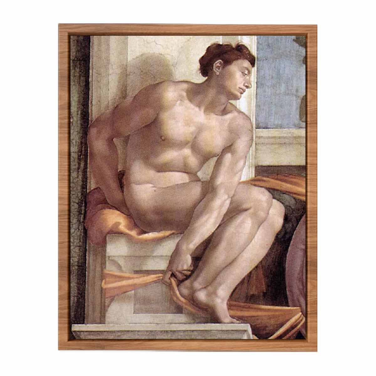 Ignudo -10 1509 By Michelangelo Buonarroti
