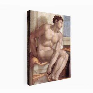 Ignudo -10 1509 By Michelangelo Buonarroti
