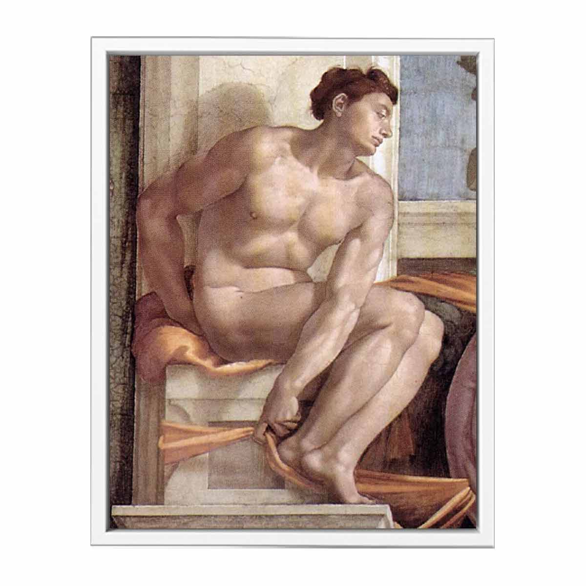 Ignudo -10 1509 By Michelangelo Buonarroti