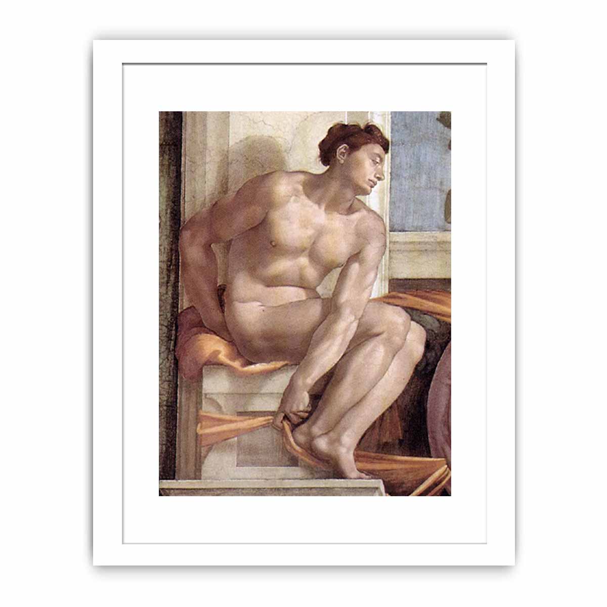 Ignudo -10 1509 By Michelangelo Buonarroti