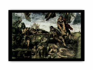 Das Jüngste Gericht, Fresko an der Altarwand der Sixtinischen Kapelle, Detail: Auferstehung der Toten aus den Gräbern By Michelangelo Buonarroti