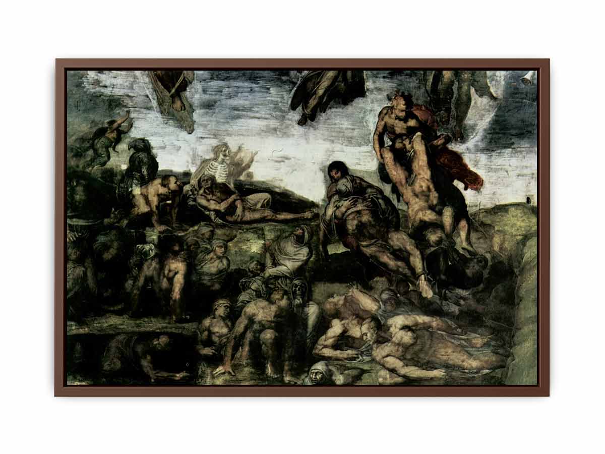 Das Jüngste Gericht, Fresko an der Altarwand der Sixtinischen Kapelle, Detail: Auferstehung der Toten aus den Gräbern By Michelangelo Buonarroti