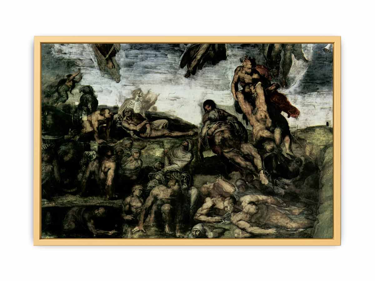 Das Jüngste Gericht, Fresko an der Altarwand der Sixtinischen Kapelle, Detail: Auferstehung der Toten aus den Gräbern By Michelangelo Buonarroti