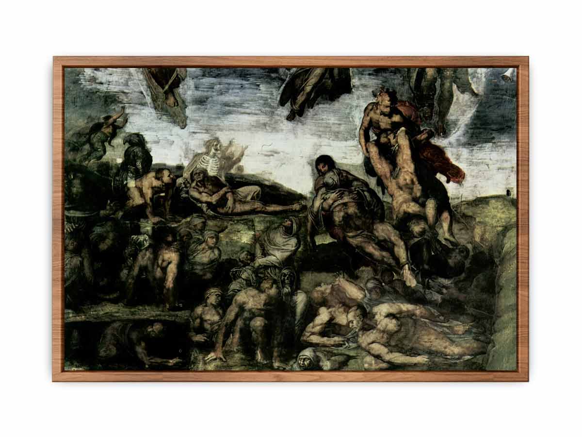 Das Jüngste Gericht, Fresko an der Altarwand der Sixtinischen Kapelle, Detail: Auferstehung der Toten aus den Gräbern By Michelangelo Buonarroti