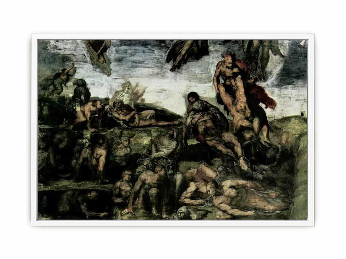 Das Jüngste Gericht, Fresko an der Altarwand der Sixtinischen Kapelle, Detail: Auferstehung der Toten aus den Gräbern By Michelangelo Buonarroti