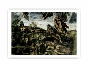 Das Jüngste Gericht, Fresko an der Altarwand der Sixtinischen Kapelle, Detail: Auferstehung der Toten aus den Gräbern By Michelangelo Buonarroti