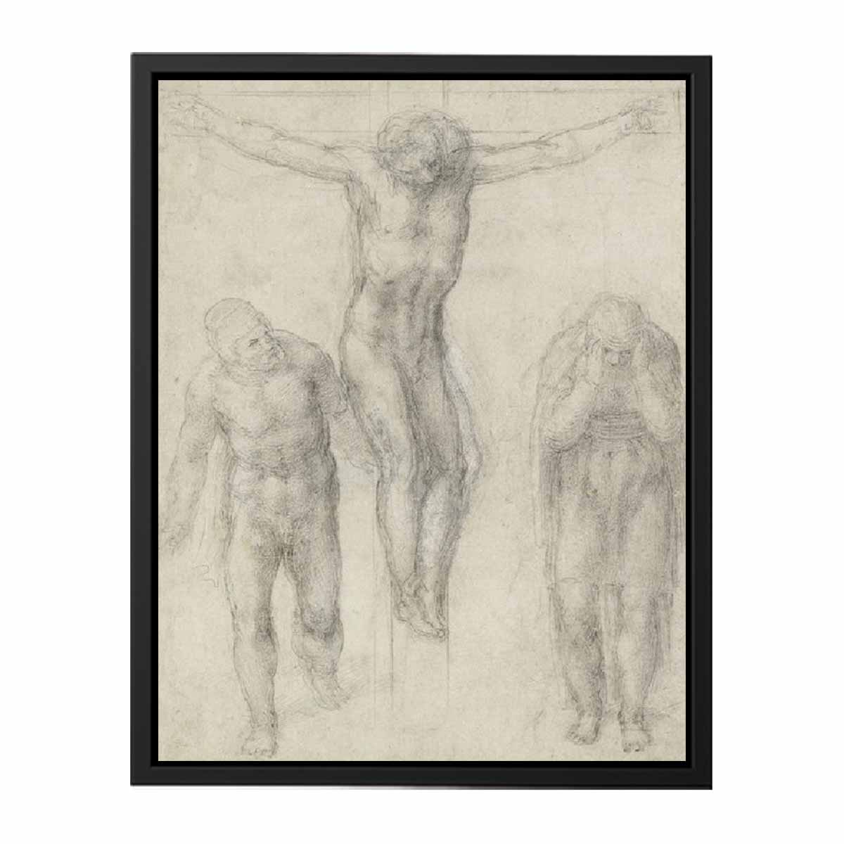 Study For Christ On The Cross With Mourners By Michelangelo Buonarroti