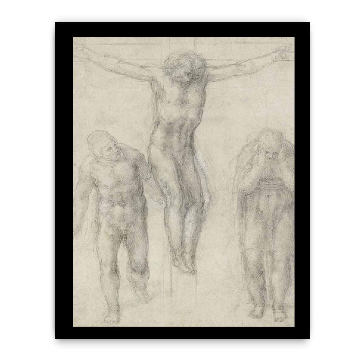 Study For Christ On The Cross With Mourners By Michelangelo Buonarroti