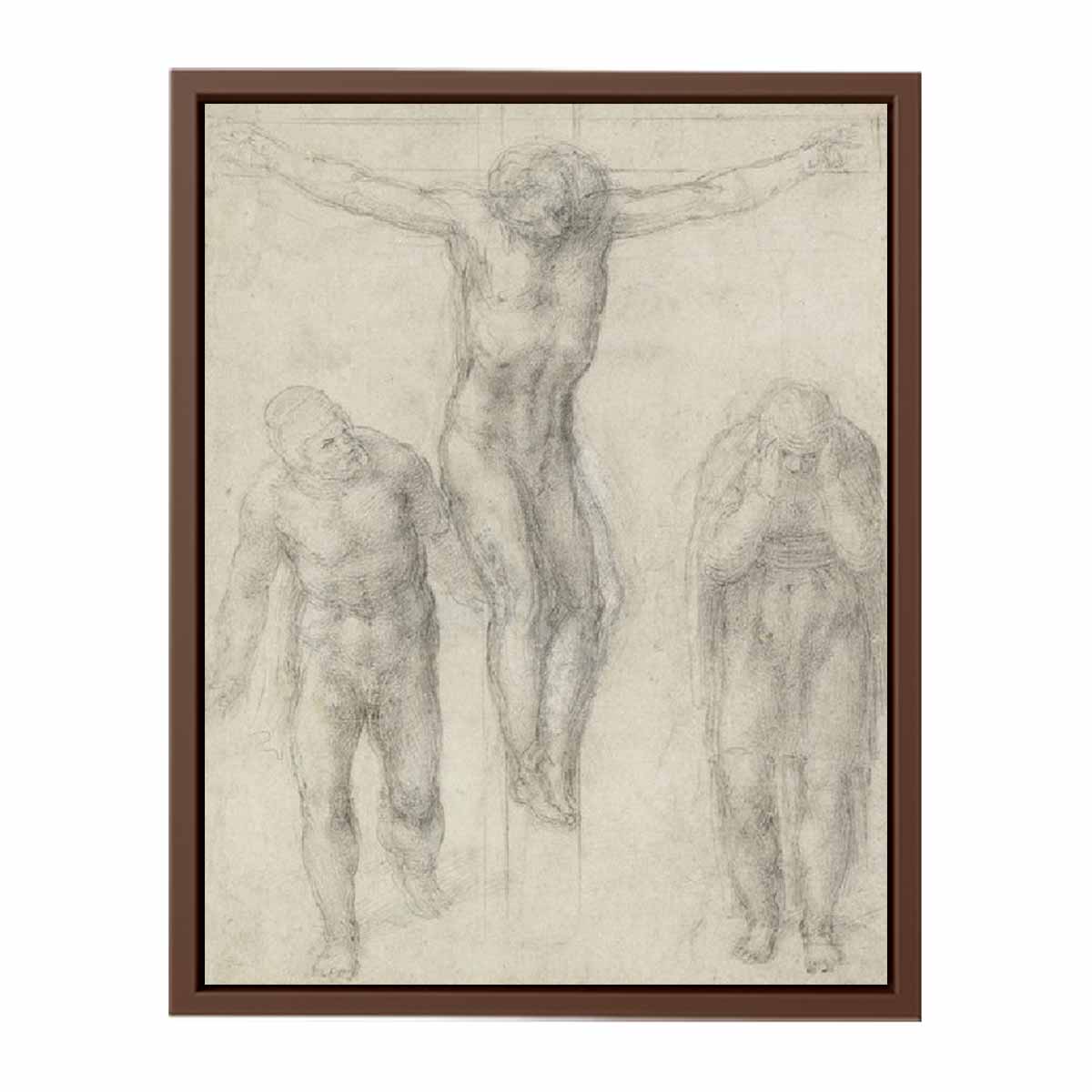 Study For Christ On The Cross With Mourners By Michelangelo Buonarroti