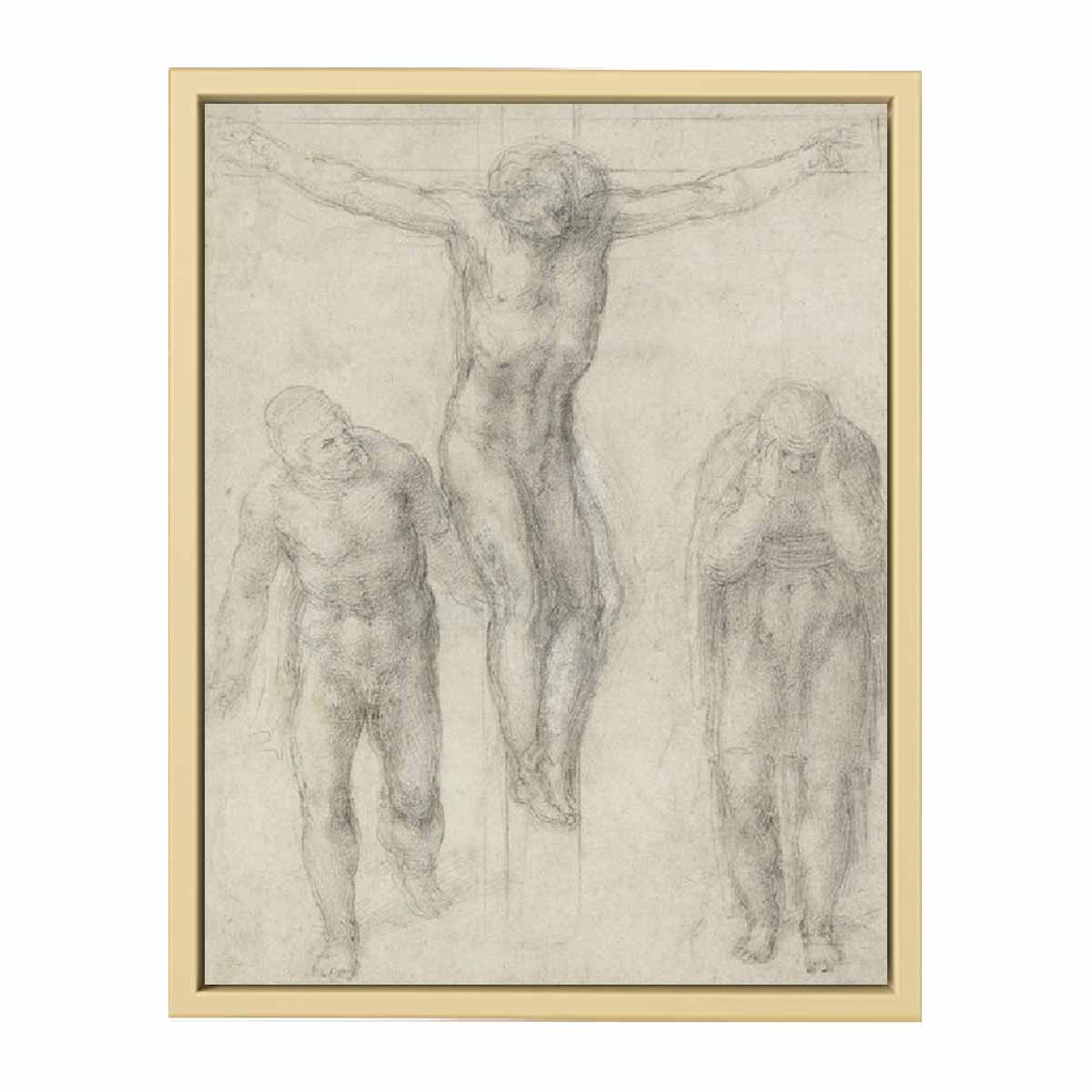 Study For Christ On The Cross With Mourners By Michelangelo Buonarroti