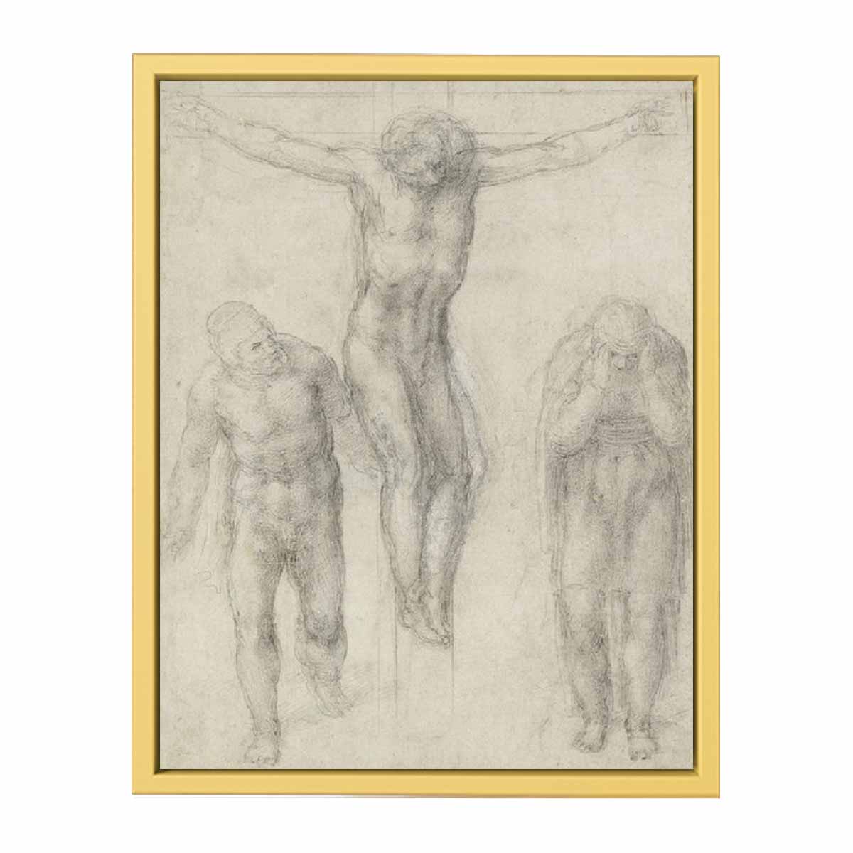 Study For Christ On The Cross With Mourners By Michelangelo Buonarroti
