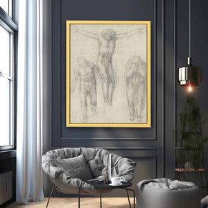 Study For Christ On The Cross With Mourners By Michelangelo Buonarroti