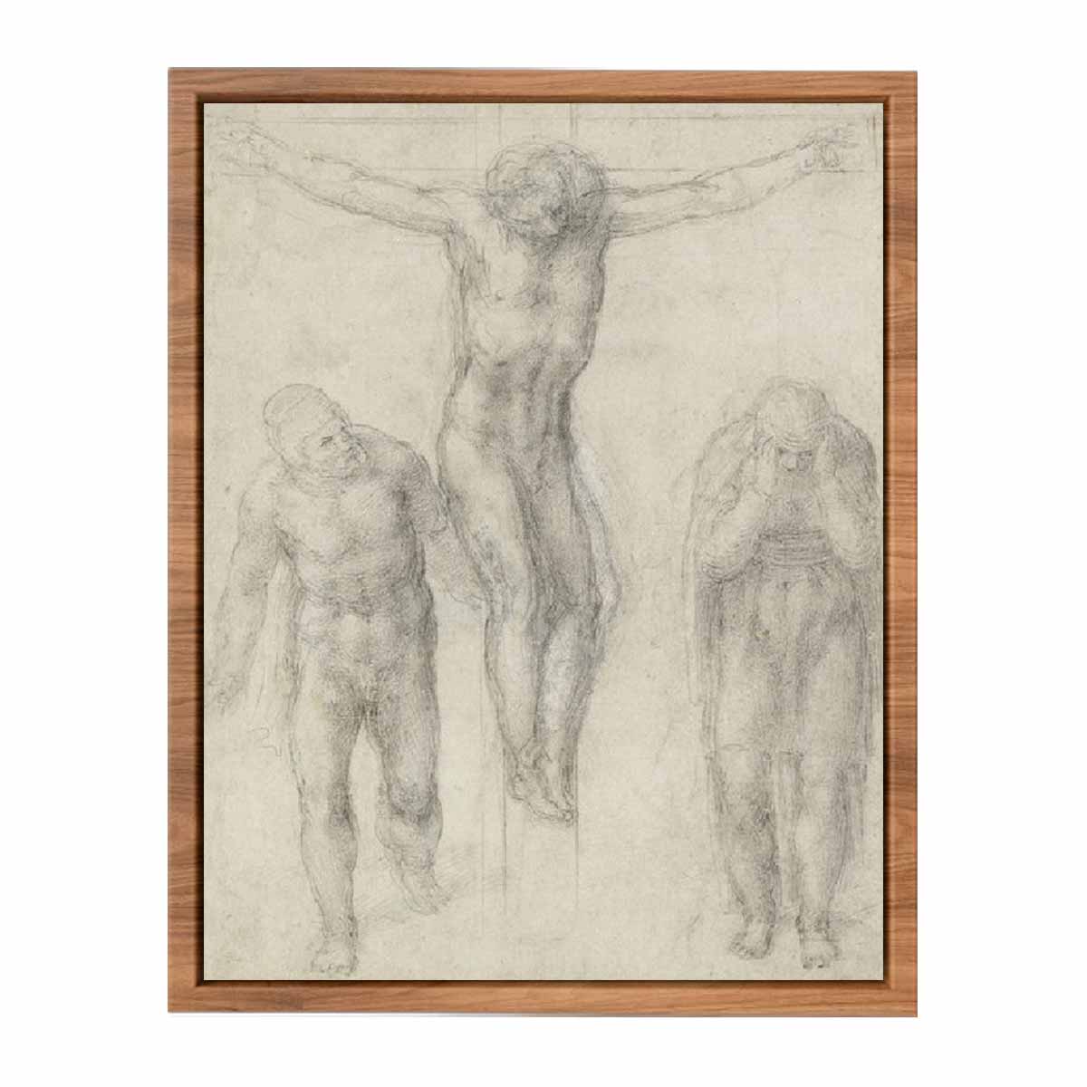 Study For Christ On The Cross With Mourners By Michelangelo Buonarroti